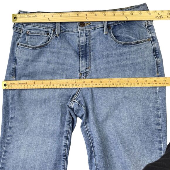 Levi's 505 Jeans Women's Sz14 Blue Straight Leg Stretch Denim Zip Mid-rise 90's - Picture 8 of 17